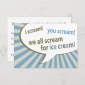 Invitation je crie ! vous criez ! nous crions tous pour de la (Devant / Derrière)