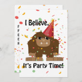 Invitation Je crois que c'est la fête du temps de Bigfoot Inv (Devant / Derrière)