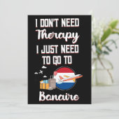 Invitation Je dois juste aller à Bonaire (Debout devant)