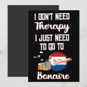 Invitation Je dois juste aller à Bonaire (Devant / Derrière)