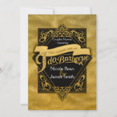 Invitation JE FAIS BARBECUE BBQ Faux Gold Foil Fiançailles (Devant)