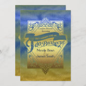 Invitation JE FAIS BARBECUE BBQ Fiançailles de douche de plag (Devant / Derrière)