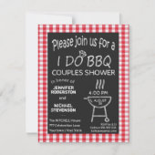 Invitation Je fais BBQ Chalkboard Couples Douche (Devant)