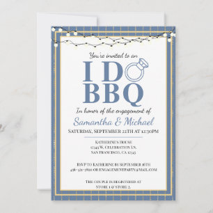 Invitation Je fais BBQ Couples de douche Partie d'engagement