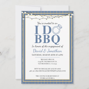 Invitation Je fais BBQ Couples Douche LGBT Gay Engagement Par