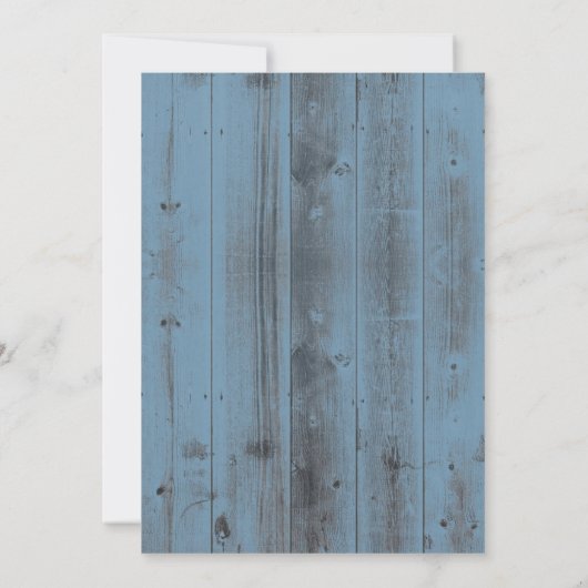 Invitation JE FAIS BBQ Couples Douche Rustique Dusty Blue Flo (Dos)