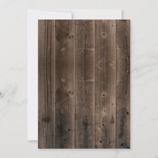 Invitation Je FAIS BBQ Couples Douche Rustique Turquoise Gran (Dos)