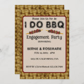 Invitation Je fais BBQ Elegant Rustic Weight Engagement Party (Devant / Derrière)