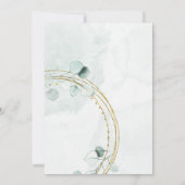 Invitation Je fais BBQ Fête des mariées Eucalyptus Or Simple (Dos)