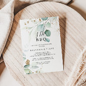 Invitation Je fais BBQ Gold Eucalyptus