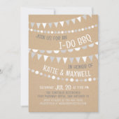 Invitation Je fais BBQ Kraft Couples nuptiale Douche Invitati (Devant)
