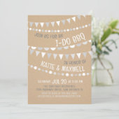 Invitation Je fais BBQ Kraft Couples nuptiale Douche Invitati (Debout devant)