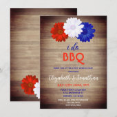 Invitation Je fais BBQ Patriotique Floral Post-Mariage (Devant / Derrière)