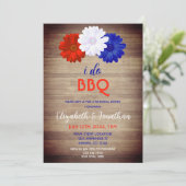 Invitation Je fais BBQ Patriotique Floral Rehearsdîner (Debout devant)