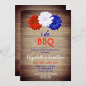 Invitation Je fais BBQ Patriotique Floral Rehearsdîner (Devant / Derrière)