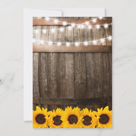 Invitation Je FAIS BBQ Russe Engagement Party Tournesol (Dos)