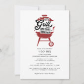 Invitation JE FAIS BBQ Rustic Plaid Couples Fiançailles douch (Devant)