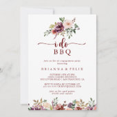 Invitation Je fais BBQ Rustic Summer Floral Engagement Party (Devant)