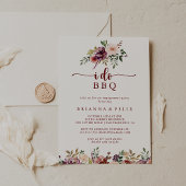 Invitation Je fais BBQ Rustic Summer Floral Engagement Party
