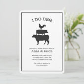 Invitation Je fais BBQ Rustique Couples Wedding shower (Debout devant)