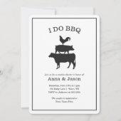 Invitation Je fais BBQ Rustique Couples Wedding shower (Devant)