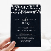 Invitation Je fais BBQ Rustique String Lights Engagement Part
