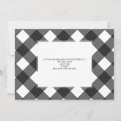 Invitation Je fais BBQ Sunflower Buffalo Plaid Engagement Par (Dos)