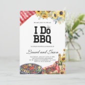 Invitation Je fais BBQ Sunflower Russe Engagement Party (Debout devant)