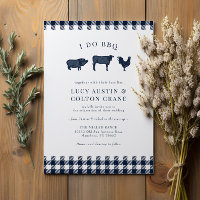 Je fais BBQ Vintage Marine Buffalo Plaid Mariage