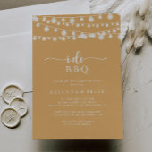 Invitation Je fais BBQ Yellow Lights