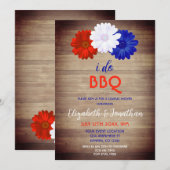 Invitation Je fais de la BBQ Fête de couples Floral Patriotiq (Devant / Derrière)