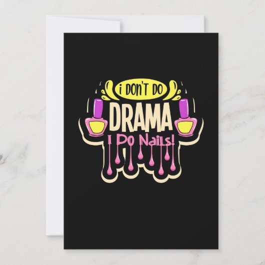 Invitation Je fais des ongles (Devant)