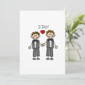 Invitation Je fais deux mariés (Debout devant)