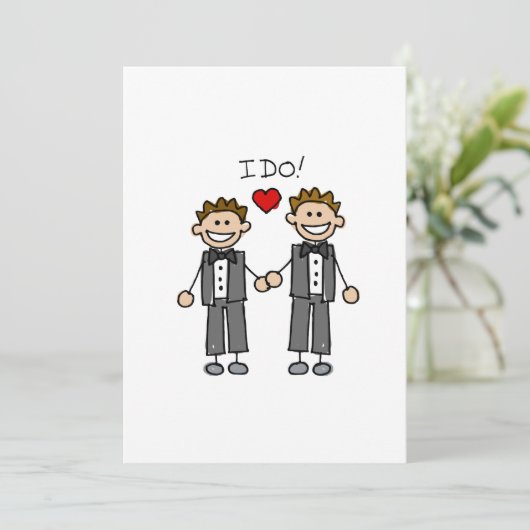 Invitation Je fais deux mariés (Debout devant)