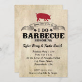 Invitation Je fais du barbecue (Devant / Derrière)