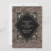 Invitation JE FAIS DU BARBECUE BBQ Faux Rose Paillettes Engag (Dos)