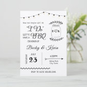 Invitation Je fais du BBQ Réception de mariage (Debout devant)