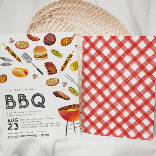 Invitation Je fais du BBQ | Réception de mariage BBQ