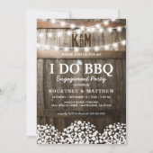 Invitation Je fais du BBQ Rustic Fête de fiançailles Baby's B (Devant)