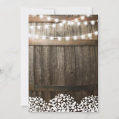 Invitation Je fais du BBQ Rustic Fête de fiançailles Baby's B (Dos)