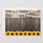 Invitation Je fais du BBQ Rustic Sunflower Photo Fiançailles (Dos)