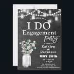 Invitation Je FAIS Fiançailles Eucalyptus Floral Chalkboard P<br><div class="desc">JE FAIS Fiançailles Elégant Eucalyptus Floral Green Chalkboard Party Invitation Card. Célébrez votre événement spécial avec cette belle carte d'invitation. Tous les textes sont pré-arrangés pour que vous personnalisiez facilement et rapidement avec vos propres détails.</div>
