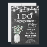 Invitation Je FAIS Fiançailles Eucalyptus Floral Chalkboard P<br><div class="desc">JE FAIS Fiançailles Elégant Eucalyptus Floral Green Chalkboard Party Invitation Card. Célébrez votre événement spécial avec cette belle carte d'invitation. Tous les textes sont pré-arrangés pour que vous personnalisiez facilement et rapidement avec vos propres détails.</div>