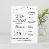 Invitation Je fais la réception de mariage BBQ (Debout devant)