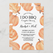 Invitation JE FAIS le citrouille d'aquarelle de douche de (Devant / Derrière)