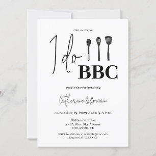 Invitation Je fais un barbecue pour la fête de mariage
