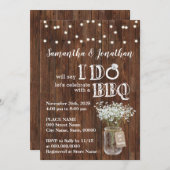 Invitation Je fais un barbecue wedding shower bébé souffle ru (Devant / Derrière)