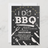 Invitation Je fais un BBQ Couple rustique Engagement Enterrem (Devant)