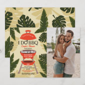 Invitation Je fais un BBQ Fête de Couple Jardin Cour Photo (Devant / Derrière)