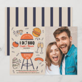 Invitation Je fais un BBQ Séance de photo de fiançailles pour (Devant / Derrière)